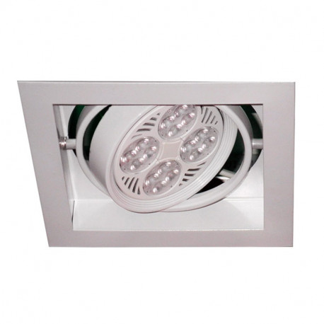 DOWNLIGHT CUADRADO BLANCO PARA PAR30 E27