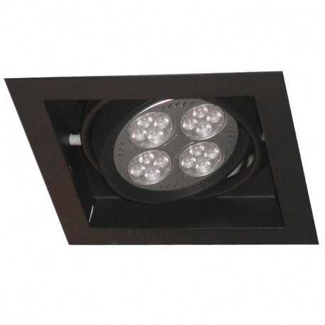 DOWNLIGHT CUADRADO NEGRO PARA PAR30 E27